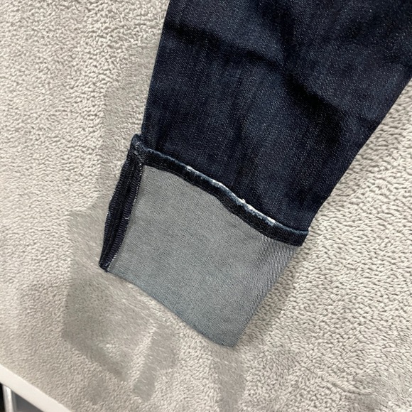 Hudson Jeans Womens 27 Blue Skinny Cuffed Ankle Low Rise Y2K Distressed USA Made - Picture 8 of 13